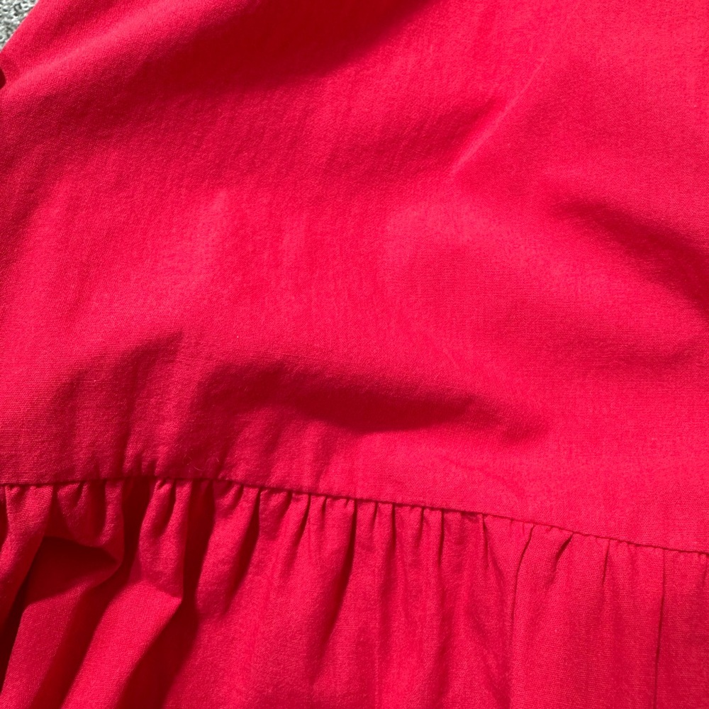 Pomander Place Bright Red Tiered Midi Dress - Picture 9 of 9